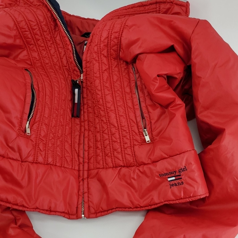 Tommy girl recycled nylon down jacket size S - Picture 12 of 13